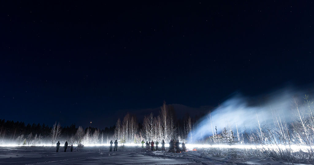 The magic of night and artificial lighting from spectators and competitors