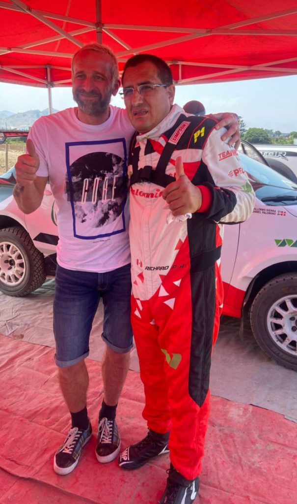 Kristian Sohlberg and Team Wari driver Richard Palomino